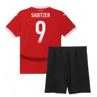 Camiseta Austria Marcel Sabitzer #9 Primera Equipación Replica Eurocopa 2024 para niños mangas cortas (+ Pantalones cortos)